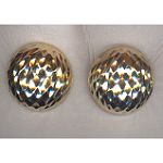Sakoura Design Ltd. Diamond cut post Earrings 14k Yellow Gold