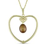 Sears 7-8mm Freshwater Chocolate Rice Pearl Pendant in 10K Yellow Gold