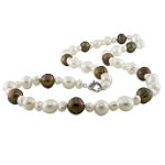 Sears 7.5-9.5 White and Brown Natural Shape Freshwater Pearl Necklace