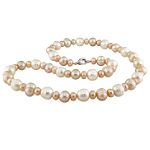 Sears 8.5-9mm Purple, Peach and White Freshwater Pearl Necklace