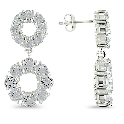 7 ct. tw. Round White Topaz Sterling Silver Earrings