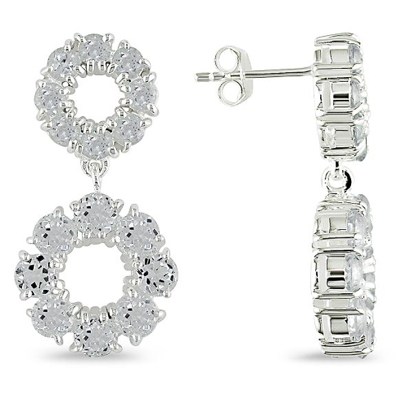 7 ct. tw. Round White Topaz Sterling Silver Earrings