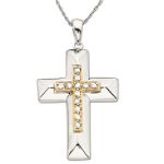 Lovely 1/8Ct Diamond Accent Cross