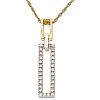 Beautiful Rectangular 1/7Ct Diamond Drop Pendant