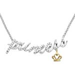 Andin International 1/4Ct Diamond Princess Pendant With Crown Charm