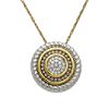 Two-Tone Vintage Inspired Intricate Circle Pendant