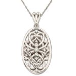 Vintage Inspired Intricate Oval Pendant