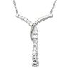 Lab Created White Sapphire Drop Necklace