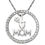 1/4Ct Diamond Circle Message Pendant