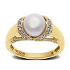 Pearl Ring, with 1/4ct Diamond