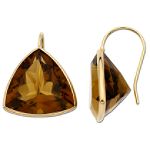 Andin International Modern 10Mm Trillion Quartz Earrings