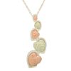 Tricolor Sterling Silver "Journey" Look Pendant