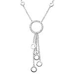10Kt White Gold .15ct. tw. Diamond Circle Fashion Necklace