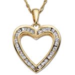 14Kt Yellow Gold 1/4ct. tw. Diamond Heart Pendant