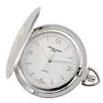 Charles Hubert 14k Gold-plated Chrome White Dial Pocket Watch