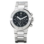 Charles Hubert Mens Stainless Steel Black Dial Watch