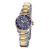 Ladies Two-tone Brass Silver Blue Dial Watch
