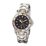 Charles Hubert Ladies Two-tone Stainless Steel Black Dial Watch