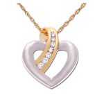 10Kt Yellow Gold 1/10ct. tw. Diamond Heart Pendant