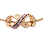 14Kt Two Tone Infinity Pendant with Diamond Accent