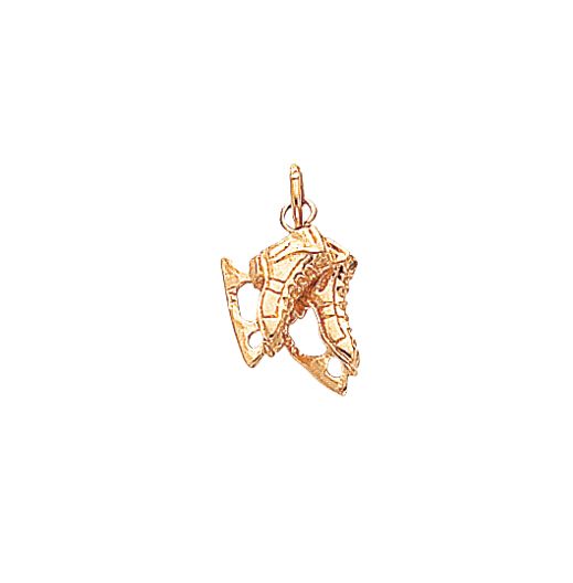 14k Yellow Gold Pair Of Ice Skates Charm