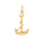 14K Yellow Gold Anchor Charm - A9080
