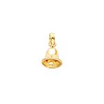 14K Yellow Gold 3 Dimensional Moveable Bell Charm - C2951 price decreased by 60%