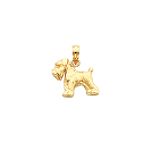 14K Yellow Gold Schnauzer Dog Charm - C3509 price decreased by 60%