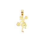 Quality Gold Cheerleading Charm