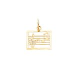 Quality Gold 14k Yellow Gold Musical Chart Charm