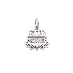14K White Gold Polished Godmother Charm - D1091 price decreased by 60%