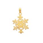 14K Yellow Gold Snowflake Charm - D1132 price decreased by 60%
