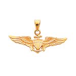 Quality Gold 14k Yellow Gold Wing/Shield/Anchor Charm