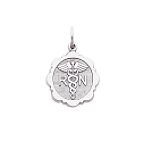 Quality Gold 14k White Gold Registered Nurse Disk Charm