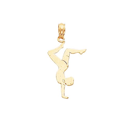 14K Yellow Gold Gymnast Charm - D1447
