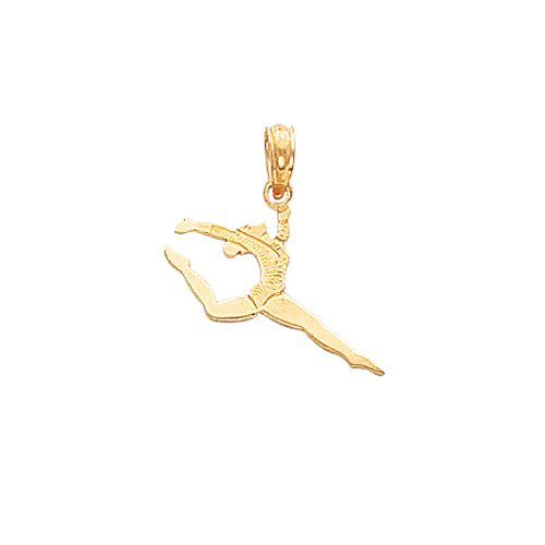 14K Yellow Gold Gymnast Charm