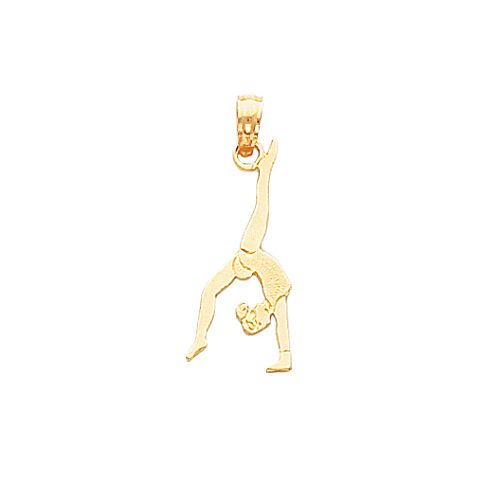 14K Yellow Gold Gymnast Charm - D1449