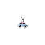 Quality Gold 14k White Gold Puffed Enameled Car... by Quality Gold