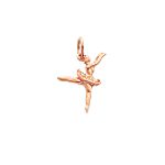 14K Rose Gold 3 Dimensional Ballerina Charm - K940