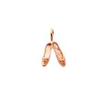 14K Rose Gold 3 Dimensional Ballet Slippers Charm - K946