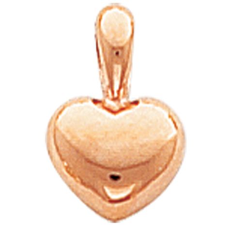 14K Rose Gold Heart Charm