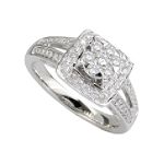 KTL Jewelry 1/2 ct.t.w.* Diamond Engagement Ring. 14k White Gold