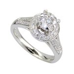 KTL Jewelry 1/2 ct.t.w.* Diamond Engagement Ring. 14k White Gold