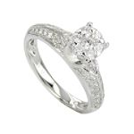 KTL Jewelry 1/2 ct.t.w.* Diamond Engagement Ring. 14k White Gold