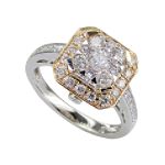 KTL Jewelry 1 ct.t.w.* Diamond Engagement Ring. 14k Two-tone Gold