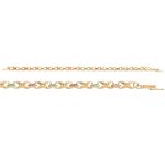 Black HIlls Gold Tricolor 10K Hugs and Kisses Bracelet
