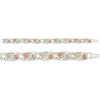 Tricolor Sterling Silver Wide Silver Bracelet