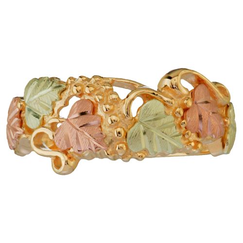 Black Hills Gold Tricolor 10K Gold Ladies' Band Ring