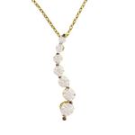 1/10 ct. tw. Diamond and Sterling Silver 7 Stone Diamond Pendant