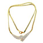 1/2 ct. tw. Diamond and 18K Gold Over Sterling Silver Bypass Necklace